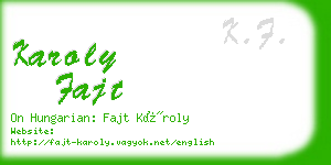 karoly fajt business card